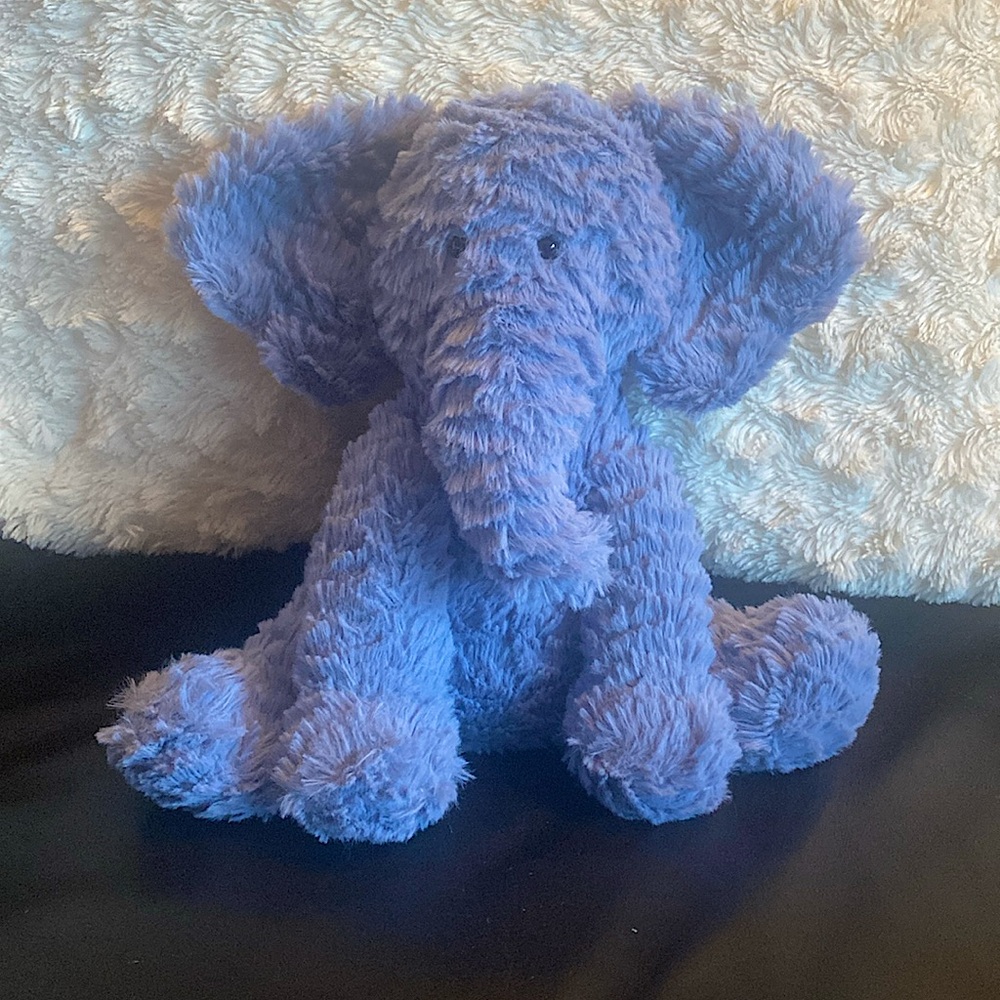 Jellycat blue elephant stuffed animal stuffie lovey